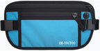ZM-YOUTOO Money Belt for Travel - Hidden Travel Pouch Protect Your Credit and Money With RFID Blocking Passport Holder Waist Wallet (Blue)