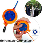 26ft Retractable Clothesline Portable Camping Travel Clothes Line Elastic Adjustable Clothesline for Outdoor/Indoor, Camping, Backyard, Hotel