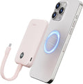 iWALK Magnetic Power Bank 10000mAh, 30W Wireless Portable Charger with Fast Charging USB-C Cable,Qi2 Certified 15W Battery Pack with LED Display for iPhone 17/16/16 Pro/15/14/13 Series, Samsung Galaxy