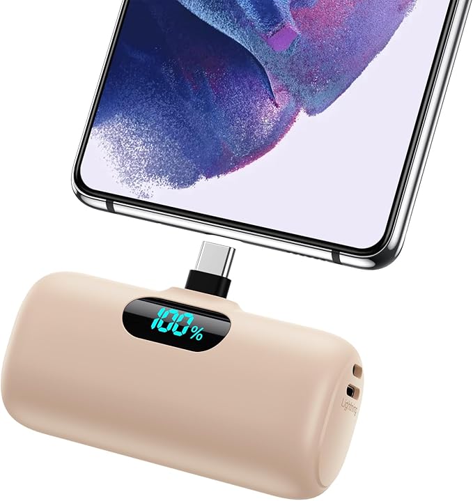 Mini Portable Charger Power Bank for iPhone 17/16/15 Series, 5000mAh PD USB C Cell Phone Portable Power,Travel Essentials Battery Pack for iPhone 17/17 Air/16/16 pro/15 Series/Android/Samsung Galaxy