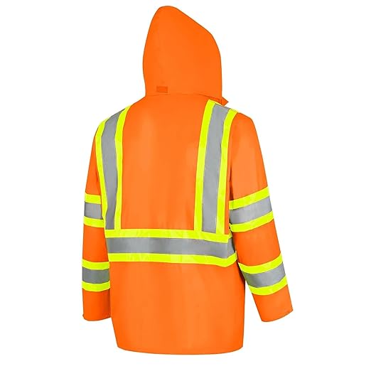 Pioneer Hi Vis Lightweight Waterproof Safety Rain Suit - Reflective Work Rain Gear for Men and Women