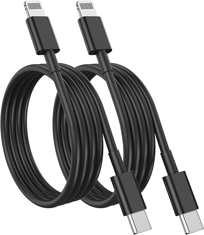 Susnwere USB C to Lightning Cable (2pack 6ft), Apple MFi Certified iPhone Fast Charger 2m, Power Delivery Original Type C Charging Cord for Apple iPhone 13/12/11 Pro/11/XS MAX/XR/8/7/6s Plus,iPad