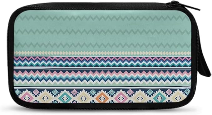 Geometric Electronic Organizer Cord Organizer Travel Pouch Electronic Accessories Carry Case Large Travel Cable Organizer Bag for SD Card Phone Power Bank