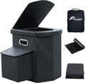 Ann Katy Upgrade XL Portable Toilet for Adults, Extra Large Portable Travel Floding Toilet, Camping Tall Toilets with Lid for Adults and Kids Compact Potty for Car,Hiking,Beach and Camping
