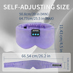 Sleep Mask Bluetooth 5.4 Headphones Soft Wireless Headband Eye Mask Blackout with Microphone (Lilac)