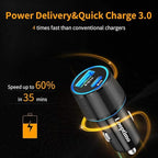45W Fast USB C Car Charger for Google Pixel 10/10 Pro/10 Pro XL/9/9a/8/7, Galaxy S26+/S25 Ultra, Looptimo Android Phone Plug PD & QC3.0 Cigarette Lighter Adapter with Rapid Charging 3.3ft Type C Cable
