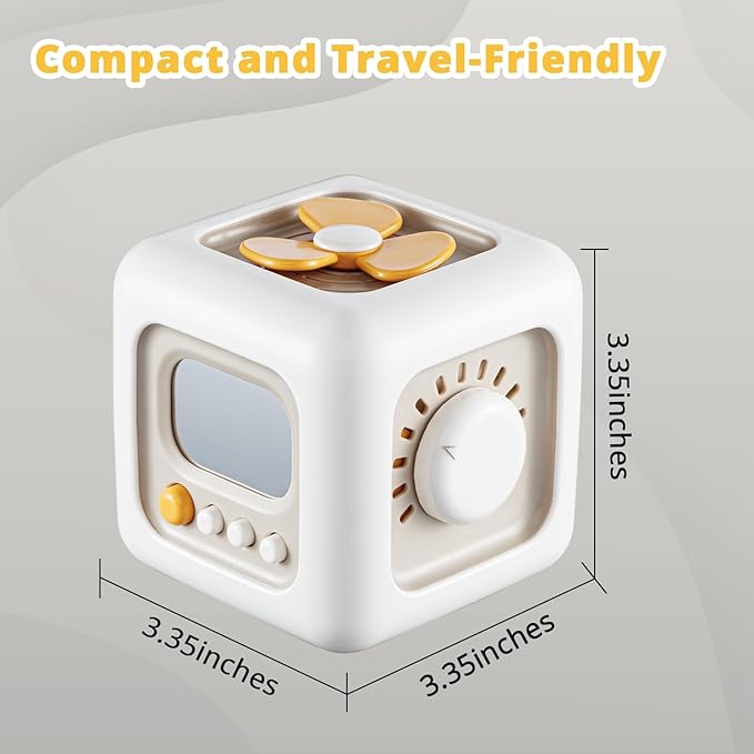 SOCBTNSO Busy Cube Toy for 1 Year Old Boy, Montessori Toys for 1+ Year Old, Travel Sensory Toys for Toddlers 1-3, Learning Fine Motor Skills| 1st Birthday Gifts 6 9 12 Months Baby