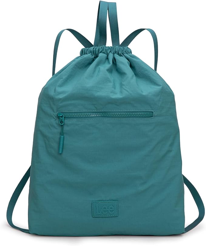 Lee Drawstring Backpack Bag Lightweight Small Gym Swim Beach Bag Water Resistant Sports Sackpack for Men Women, LEE48-002TQ