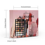 Pure Vie All-in-One Holiday Gift Makeup Set Cosmetic Essential Starter Bundle Include Eyeshadow Palette Lipstick Concealer Blush Mascara Foundation Face Powder - Makeup Kit for Women Full Kit
