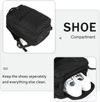 MATEIN Extra Large 45L Travel Laptop Backpack, Airline Approved Carry on Backpack with Shoe Compartment, Water Resistant Luggage College Overnight Weekender Travel Bag Fit 18" Laptop, Black