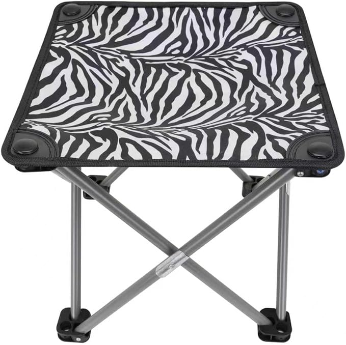 Roptat 2 Pack Camping Stool with Carry Bag (Zebra)