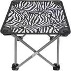 Roptat 2 Pack Camping Stool with Carry Bag (Zebra)