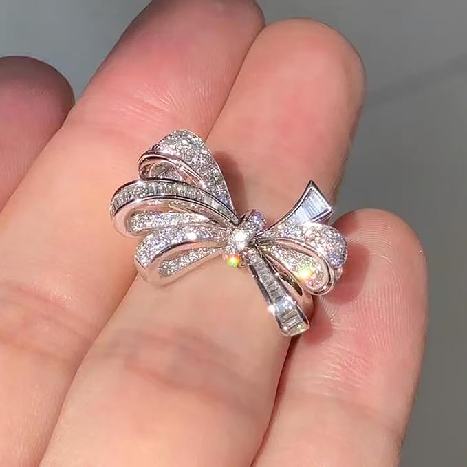 Bow Rhinestone for Clip on Earbuds Open Ear Accessories, Elegant Zirconia Decorative Earphone Accessories, Removable Exquisite DIY Decoration