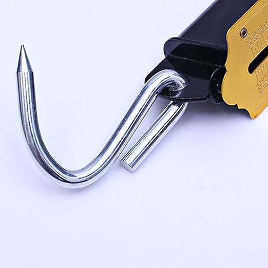 Yellow Fishing Scale with Hook Portable Mechanical Luggage Scale Weight Scale Auto-Off Function for Household, Shops, Luggage, Travel, Fishing, Outdoors