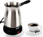 600ML Electric Coffee Maker, 6 Cup Stainless Steel Coffee Pot, portable Anti Slip Coffee Maker Kettle for Brewing Coffee, Milk, Tea