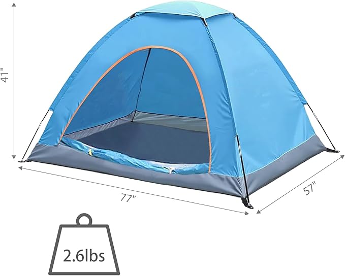 Tent for Camping - Lightweight Backpacking Tent with Rain Fly, Waterproof & Windproof, Easy Setup, Portable Carry Bag - for Hiking, Beach, Outdoor Adventures