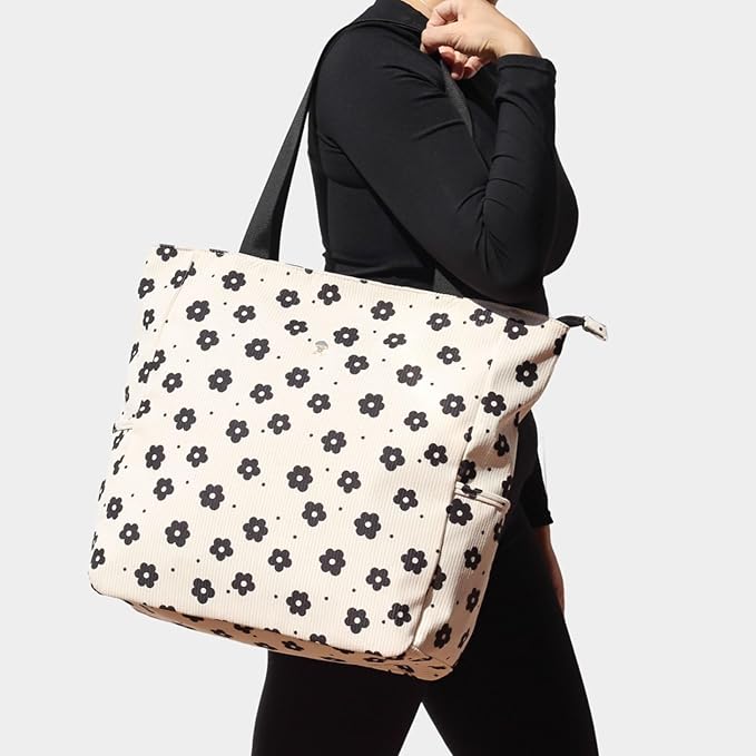 Original Floral Water Resistant Large Tote Bag Shoulder Bag for Gym Beach Travel Daily Bags Upgraded