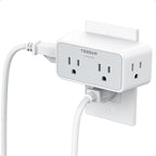 Surge Protector Outlet Extender, TESSAN 1800J Multi Plug Wall Outlet with 4 Widely Outlet Splitter, 3 Sided Multiple Wall Plug Expander for Home Office Kitchen Dorm Room Essentials