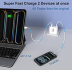 90W GaN USB C Charger Block [3 Pack],6-Port USB C Wall Charger Fast Charging 45W PD Power Adapter for MacBook Air/iPad Pro/iPhone 17Pro Max/Samsung Galaxy S24 Ultra/Tabs for Home Travel