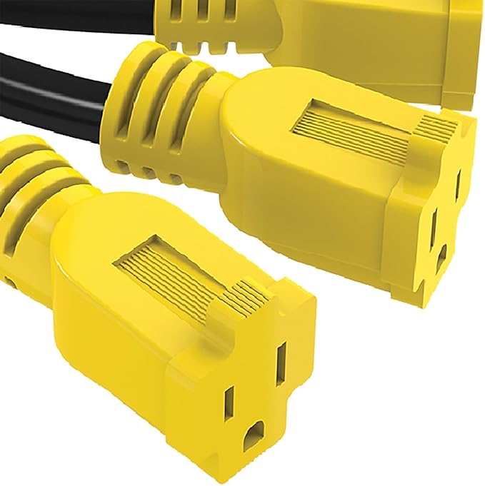 STANLEY 31497 PowerSquid Mini 3-Outlet Flexible Multiplier, LED Power Status Indicator, 18" Cord