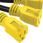 STANLEY 31497 PowerSquid Mini 3-Outlet Flexible Multiplier, LED Power Status Indicator, 18" Cord