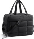 BAGSMART Gym Bag for Women, Carry on Travel Duffel Bag, Water-resistant Weekender with Shoe Compartment for Gym Travel Work, Black, Medium