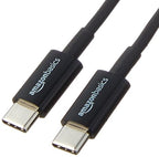 Amazon Basics USB-C to USB-C 2.0 Fast Charging Cable, 480Mbps Data Transfer Speed, USB-IF Certified, for Apple iPhone 16/15, iPad, Samsung Galaxy, Tablets, Laptops, 6 Foot, Black