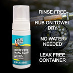 DEAD DOWN WIND Scent Eliminating Rinse-Free Pump Hand Soap for Fishing - 3.38 FL OZ