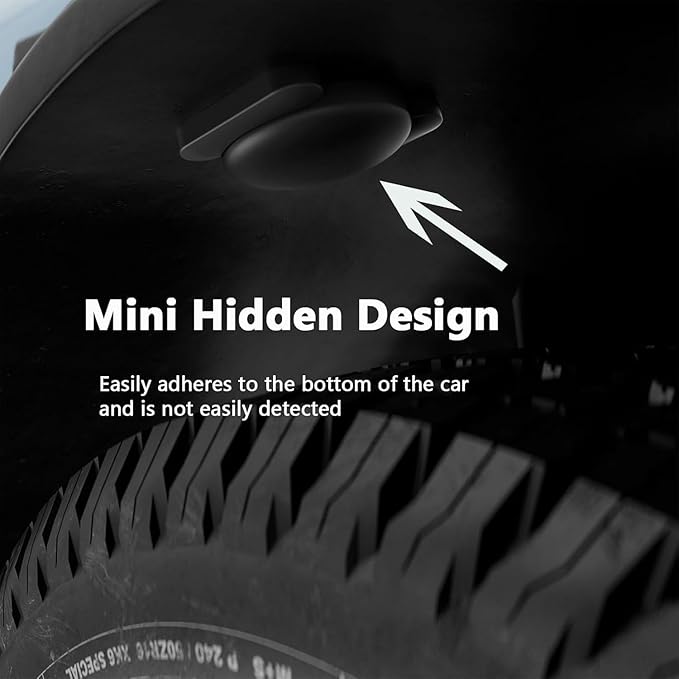 Tracker Device for Vehicles,Mini Hidden Car Tracker with Magnetic Case,No Monthly Fee Real Time GPS Car Tracker Works with Apple Find My (iOS Only) (Black,1PCS)