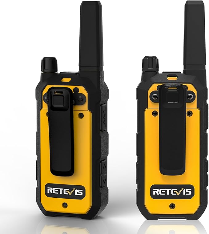 Retevis RB48 FRS Walkie Talkies Long Range, Rugged & IP67 Waterproof & Floating, Mil-Standards 810H Two Way Radio, Heavy-Duty, NOAA, Rechargeable, 20hr Battery, Emergency Radio(2 Pack)
