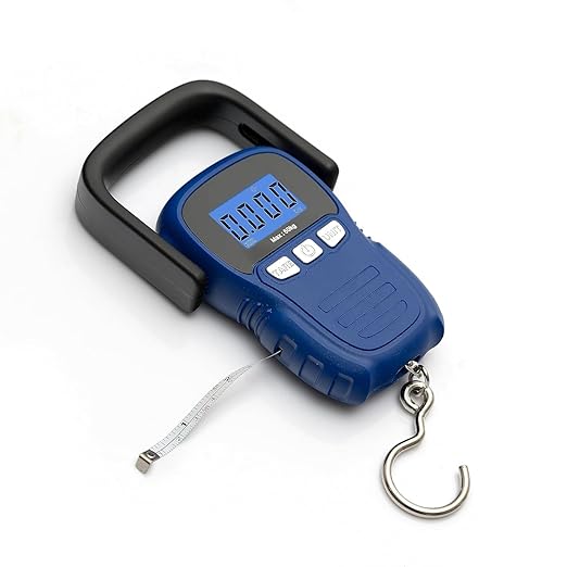 Weight Machine for Luggage, Easy to Hold Wide Soft Handle, 50 kg, Extra Strap and Pouch Included, Portable Digital Weighing Scale for Gas Cylinder, Luggage, Suitcase and Bag for Travel