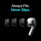 Premium Multi-Flange Eartips for Galaxy Buds3 Pro (Black, Mixed(SML)) – Always Fits, Never Slips