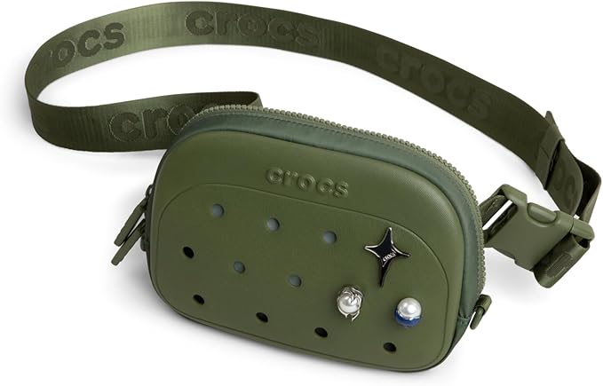 Crocs Classic Belt Waist Bag, Customizable Fanny Pack, Personalize with Jibbitz Charms, Cargo, One Size