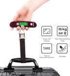 pack all 110 Lbs Luggage Scale, Digital Handheld Luggage Scale, Baggage Scale, Travel Weight Scale for Luggage with Backlit LCD Display, Battery Included, Red