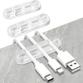 SOULWIT Cable Holder Clips, 3-Pack Cable Management Cord Organizer Clips Silicone Self Adhesive for Desktop USB Charging Cable Nightstand Power Cord Mouse Cable Wire PC Office Home