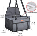 Dog Car Seat Puppy Portable Pet Booster Car Seat with Clip-On Safety Leash and PVC Fram, Anti-Collapse,Perfect for Small Pets