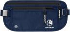 VENTURE 4TH Money Belt for Travel – Slim Hidden Under-Clothes RFID Blocking Anti-Theft Passport Holder & Travel Wallet Pouch for Men & Women to Protect Cash, Cards & Documents (Navy Blue)