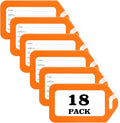 18 Pack Luggage Tag Bright Luggage Tags for Suitcases Bag Tags Name Tags for Kids Travel Accessories Must Haves by Sodsay (Orange)