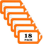 18 Pack Luggage Tag Bright Luggage Tags for Suitcases Bag Tags Name Tags for Kids Travel Accessories Must Haves by Sodsay (Orange)