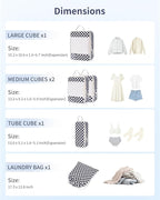 Narwey 6 Set/5 Set Compression Packing Cubes for Travel Kids Women Carry on, Packing Organizers Bag for Backpack Luggage Suitcase Duffle Bags