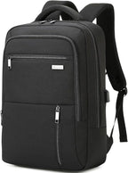 DUSLANG 15.6 Inch Laptop Backpack for Travel Water Resistant College Backpack for Men Women Laptop Bag with USB Charging Port Business Backpack,Black