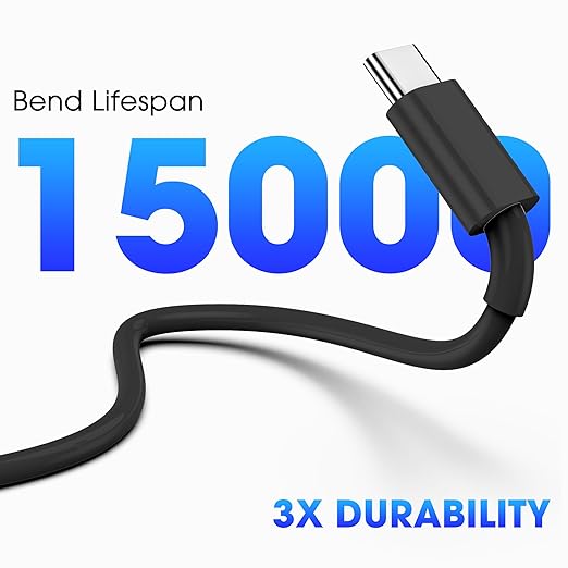 Apple USB C to USB C Charging Cable 3Pack 6ft, USBC Fast Charger Cord, 60W Type-C to Type-C Cable for iPhone 17/16 Pro Max Plus, iPhone 17 Air, iPad Air/Pro Black