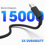 Apple USB C to USB C Charging Cable 3Pack 6ft, USBC Fast Charger Cord, 60W Type-C to Type-C Cable for iPhone 17/16 Pro Max Plus, iPhone 17 Air, iPad Air/Pro Black
