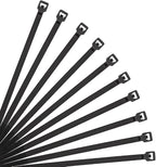 XINGO 10 Inch Cable Zip Ties (500 Pack), 40 Lbs Tensile Strength-Heavy Duty, Self-Locking Nylon Plastic Nylon Wire Ties for indoor and outdoor (Black)
