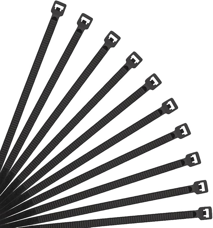 XINGO 10 Inch Cable Zip Ties (500 Pack), 40 Lbs Tensile Strength-Heavy Duty, Self-Locking Nylon Plastic Nylon Wire Ties for indoor and outdoor (Black)
