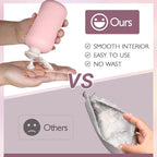 ASEVAT 10oz 3Pcs Plastic Refillable Travel Shampoo and Conditioner Bottles Refillable Travel Bottle with Flip Cap Plastic Refillable Shampoo and Conditioner Bottles