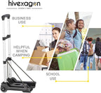 Hivexagon Folding Luggage Cart 88lbs Load Capacity Compact Lightweight and Durable Aluminum Alloy Travel Trolley for Luggage, Personal, Travel, Moving and Office Use