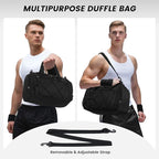 Vorspack Gym Bag for Women - 15 Inches Small Duffle Bag for Travel Lightweight Duffel Bag Personal Item Travel Bag Weekender Bag for Travel Sports Gym - Black