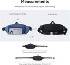 TOPEAST Waist Pack 4L Large Capacity Fanny Pack with Hidden Water Bottle Pocket, Water Resistant Crossbody Sling Bag for Men Women, Adjustable Belt Bag for Hiking Running Travel Cycling