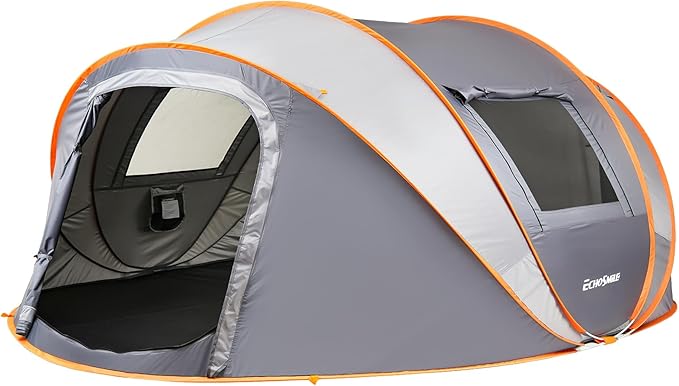 EchoSmile Pop Up Camping Tent, 2/4/6 Person Easy Setup Tent, Water Resistant Dome, Portable with Carry Bag
